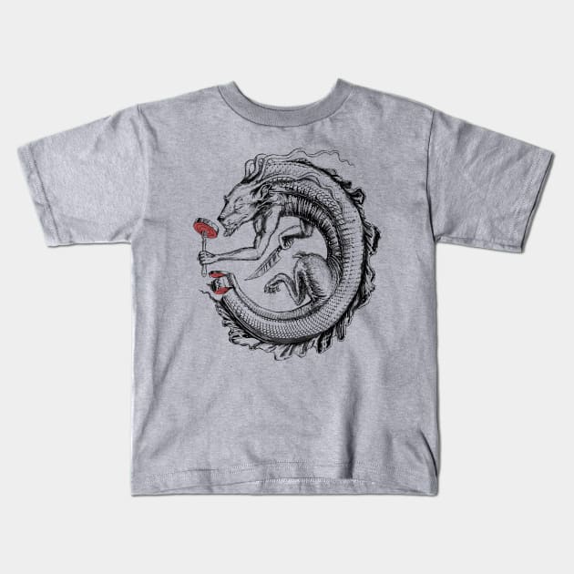 Ouroboros Kids T-Shirt by Tolagunestro